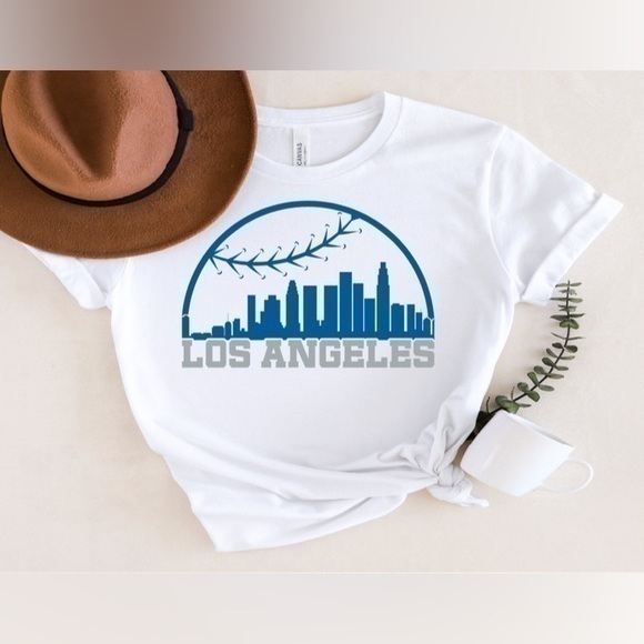 Bella Canvas Tops - LA Dodgers Skyline Tee